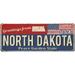 ZHANZZK North Dakota State Rusty Metal Sign with USA Flag Extra Extended Large Gaming Mouse Pad Mat Desk Pad Keyboard Mat 31.5x12 inch
