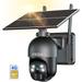 3G 4G LTE Cellular Security Camera Outdoor Solar Camera Wireless 2K HD Color Night Vision PTZ 360Â° View Smart PIR Motion Detection No WiFi SIM Card Included IP66 Supports