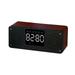 XMMSWDLA Digital Wooden Alarm Clock FM Radio Bluetooth Speaker Fast Charger USB Port Sleep Timer Dimmer Alarm Clock Radio for Bedroom Bedside Desk Kids