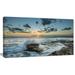 Design Art Bright Sydney Sunset Over Sea Photographic Print on Wrapped Canvas