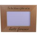 The Love Between A Father And Son Lasts Forever Wood Picture Frame - Holds 4-inch x 6-inch Photo - Great Gift for Father s Day or Christmas Gift