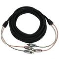 DS18 12Ft RCA Stereo Audio Cable 2 RCA Male to 2 RCA Male Dual Twist Wire HQRCA