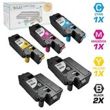 LD Compatible Replacements for Dell Color Laser C1660w Set of 5 Laser Toner Cartridges Includes: 2 332-0399 Black 1 332-0400 Cyan 1 332-0401 Magenta and 1 332-0402 Yellow