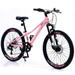 Mountain Bike Adult Mountain Bike for Men and Women Mountain 24 inch shimano 7-Speed bike Pink