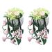 Potted Plants 2 Pack Hanging Basket Green Miniature Dollhouse Accessories Micro Scene