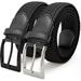 Men s Stretch Belts 2 Pack. Unisex Gift Elastic Braided Belt 1 3/8 Braided Casual Golf Shorts Jeans Belts for Men