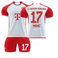 XNB 2023-2024 Bayern Munich Home Jersey #17 Mane Soccer Jersey and Shorts Set