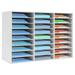 MYXIO Literature Organizer 27 Compartment Mail Sorter Paper Organizer Storage Student Mailboxes for Classroom File Sorter Organizer Countertop (White)