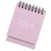 Desk Calenders 2024 Mini Simple English Calendar Desktop Ornament Motivational Tear-off Pink Paper Office