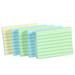 LINASHI Index Cards Sticky Notes Set Striped Self-adhesive Anti-slip 400 Sheets Great Stickiness Different Sizes Smooth Writing Memo Pads for College School