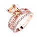 Deyared Women s Gold Rings Gold Plated Ring Set Temperament Diamond Geometric Rose Gold Jewelry For Girls Women s Ring Under $4 Ring for Women on Clearance