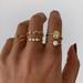 Deyared Fine Rings Sterling Silver Rings Simple Rings Women s Men s Rings Cold Wind Geometric Gold-plated European And American Set Ring for Women on Clearance