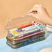 School Supplies on Clearance Gnobogi Double Pencils Box Clear Plastic Stationery Box With 4 Removable Ruler Dividing Spacers Multi- Home Utility Box For Pencils Erasers Clips Gift for Kids