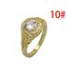 Deyared Women s Gold Rings Gold Plated Ring Set Women Love Texture Fashion Ring Rhodium-plated Boutique Ring Ring Under $4 Ring for Women on Clearance