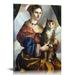 ARISTURING Heights Sistine Madonna Cat World Famous Painting Poster Canvas Wall Art Poster