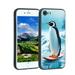 Compatible with iPhone SE 2020 Phone Case Whimsical-penguin-slides-1 Case Silicone Protective for Teen Girl Boy Case for iPhone SE 2020