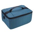 Fordable Protective Insert Partition Handle Camera Lens Bag Case Pouch (Blue)