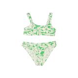 Zara Baby Two Piece Swimsuit: Green Floral Sporting & Activewear - Kids Girl's Size 130