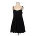 Forever 21 Cocktail Dress - A-Line Scoop Neck Sleeveless: Black Print Dresses - Women's Size X-Small