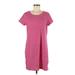 Vineyard Vines Casual Dress - Shift Scoop Neck Short sleeves: Pink Dresses - Women's Size Medium