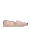 TOMS Women's Pink Alpargata Ballet Basket Weave Lace Espadrille Shoes, Size 5.5