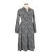 Louna Casual Dress - Shirtdress: Gray Animal Print Dresses - Women's Size X-Large
