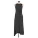 Gap Casual Dress - Midi Crew Neck Sleeveless: Black Print Dresses - Women's Size Large