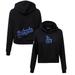 Women's Pro Standard Black Los Angeles Dodgers Cropped Pullover Hoodie