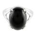 Precious Darkness,'Artisan Crafted Black Jade Cocktail Ring'