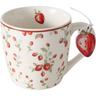 Tasse à thé avec motif de fraises emily, 250 ml