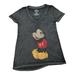 Disney Tops | Mickey Mouse Disney Oversized Sheer Distressed Burnout T-Shirt Size Xs | Color: Black/Red | Size: Xs
