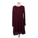 Old Navy Casual Dress - High/Low: Burgundy Solid Dresses - Women's Size Large