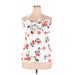 Torrid Tube Top White Floral Open Neckline Tops - Women's Size 2X Plus