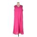 Blair Casual Dress - A-Line V Neck Sleeveless: Pink Solid Dresses - Women's Size X-Large