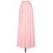 Fame And Partners Casual Maxi Skirt Maxi: Pink Print Bottoms - Women's Size 4