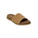 Women's Womens Faux Leather Open Toe Slide Footbed Sandal by GaaHuu in Brown (Size 8 M)