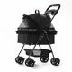 Dog Stroller 3-in-1 Multifunction Pet Travel System,4 Wheel Foldable Pet Stroller with Detachable Carrier Storage Basket for Small Medium Dogs & Cats,Black