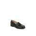 Wide Width Women's Sonoma 2 Loafer by LifeStride in Black Faux Leather (Size 7 1/2 W)