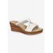 Wide Width Women's Elvera Wedge by Easy Street in White (Size 8 1/2 W)