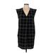 Leith Casual Dress - Shift V Neck Sleeveless: Black Dresses - Women's Size Large