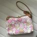 Coach Bags | Coach Signature Wristlet Euc Cloth With Leather Accents | Color: Cream/Pink | Size: Os
