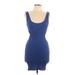 Zara Casual Dress - Mini: Blue Dresses - Women's Size Large