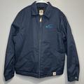 Carhartt Jackets & Coats | Carhartt Twill Work Jacket Mens Regular Quilted Lining Navy Blue Mytana Large | Color: Blue | Size: L