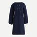 J. Crew Dresses | J. Crew Nwt Women's Lace-Up Balloon Sleeve Cotton Dress Navy Blue Sm | Color: Blue | Size: S