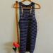 J. Crew Swim | J. Crew Size Medium Blue Striped Beach Tunic Top Mini Dress Cotton Cover Up | Color: Blue/White | Size: M