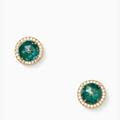 Kate Spade Jewelry | Kate Spade Bright Ideas Pave’ Halo Stud Earrings | Color: Gold/Green | Size: Os