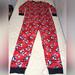 Disney Pants | A Disney Mickey Mouse Jumpsuit Pajama Set In An Adult Xl Tall. Pre-Loved | Color: Black/Red | Size: Xl