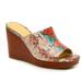 Jessica Simpson Shoes | Jessica Simpson Sheyna Wedge Sandal | Color: Blue/Orange | Size: 8