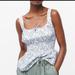 J. Crew Tops | J Crew Smocked Waist Tank Top In Liberty Ros Floral | Color: Blue/White | Size: S
