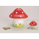 Lucky Mushroom | Large Ceramic Piggy Bank/Saving Box For Children and Adults in Red 13X13燙m Porcelain with Lock and Key Beautiful Decorative Figurine Lockable Piggy Bank for Saving